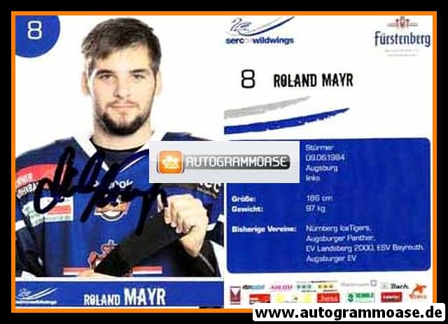 Autogramm Eishockey | Schwenninger Wild Wings | 2010 | Roland MAYR