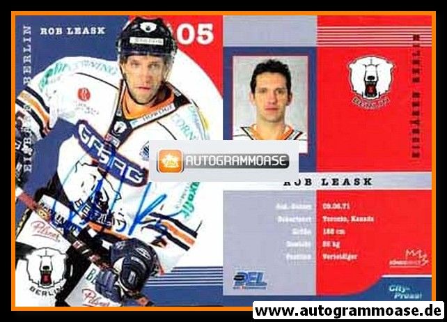 Autogramm Eishockey | Hamburg Freezers | 2011 | Rob LEASK