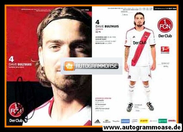 Autogramm Fussball | 1. FC Nürnberg | 2014 | Dave BULTHUIS