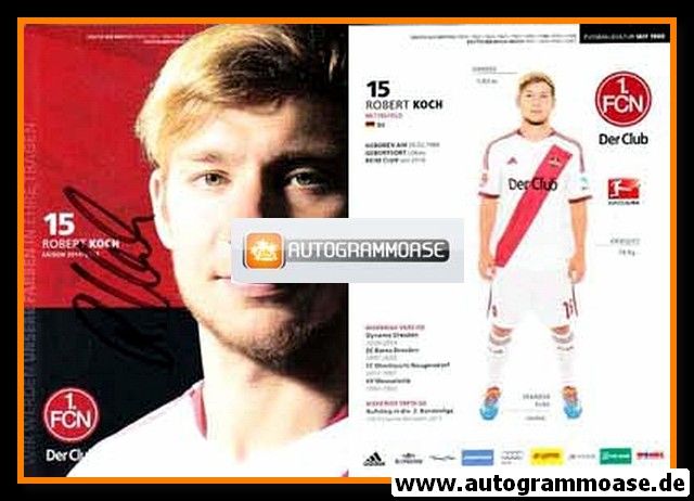 Autogramm Fussball | 1. FC Nürnberg | 2014 | Robert KOCH
