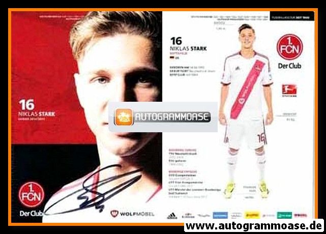 Autogramm Fussball | 1. FC Nürnberg | 2014 | Niklas STARK