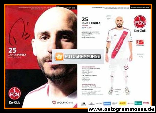 Autogramm Fussball | 1. FC Nürnberg | 2014 | Javier PINOLA