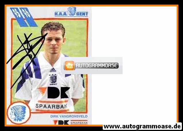 Autogramm Fussball | KAA Gent | 1995 | Dirk VANGRONSVELD