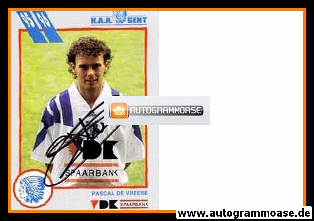 Autogramm Fussball | KAA Gent | 1995 | Pascal DE VREESE