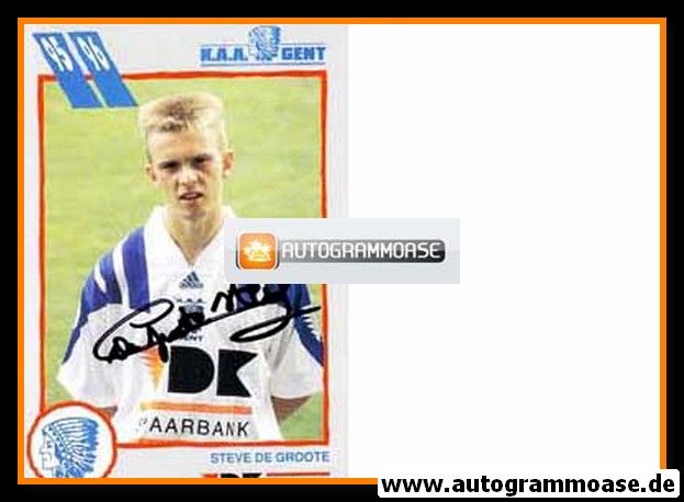 Autogramm Fussball | KAA Gent | 1995 | Steve DE GROOTE