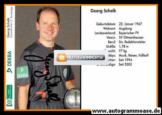 Autogramm Fussball | Schiedsrichter | 2000er Dekra | Georg SCHALK
