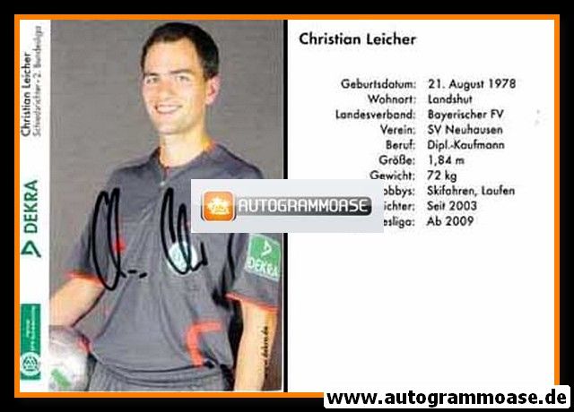 Autogramm Fussball | Schiedsrichter | 2000er Dekra | Christian LEICHER