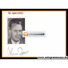 Autograph Politik | SPD | Hans APEL
