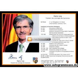 Autogramm Politik | CDU | Hans LEY | 2010er (Lebenslauf)