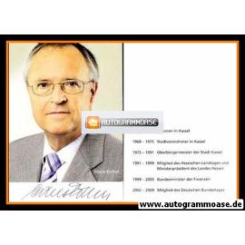 Autogramm Politik | SPD | Hans EICHEL | 2000er (Lebenslauf)