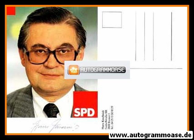 Autogramm Politik | SPD | Hans KOSCHNICK | 1980er (Portrait Color)