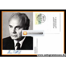 Autogramm Politik | SPD | Hans MATTHÖFER | 1970er (Portrait SW) 3