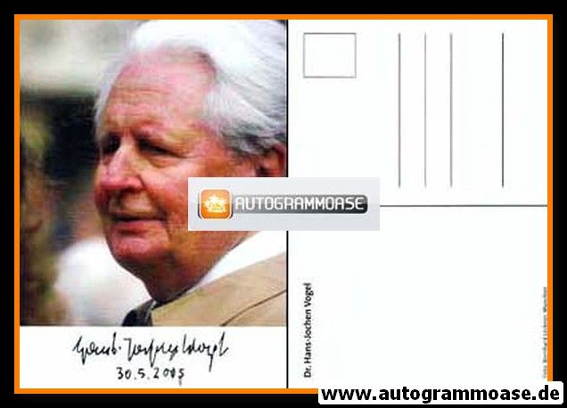 Autogramm Politik | SPD | Hans-Jochen VOGEL | 2000er (Portrait Color)