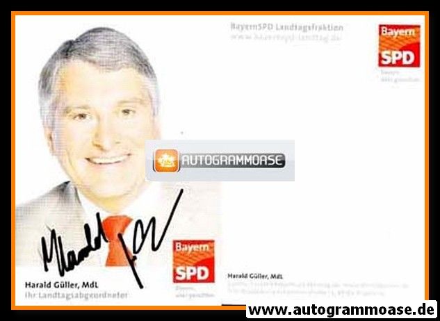 Autogramm Politik | SPD | Harald GÜLLER | 2000er (Portrait Color)