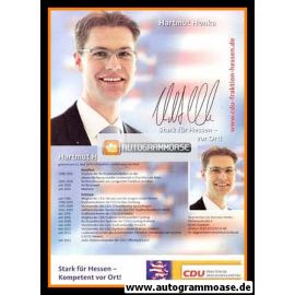 Autogramm Politik | CDU | Hartmut HONKA | 2010er (Lebenslauf) 1