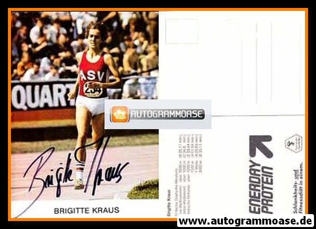 Autogramm Langstrecke | Brigitte KRAUS | 1980er (Enerday)
