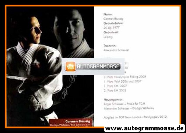 Autogramm Paralympics | Judo | Carmen BRUSSIG | 2012 (Team London)