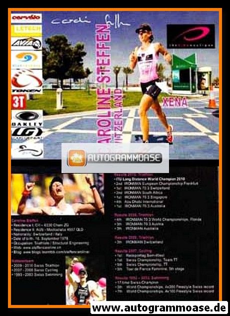 Autogramm Triathlon | Caroline STEFFEN | 2010 (Xena)