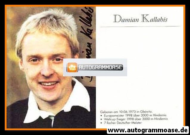 Autogramm Langstrecke | Damian KALLABIS | 1990er (Portrait Color)