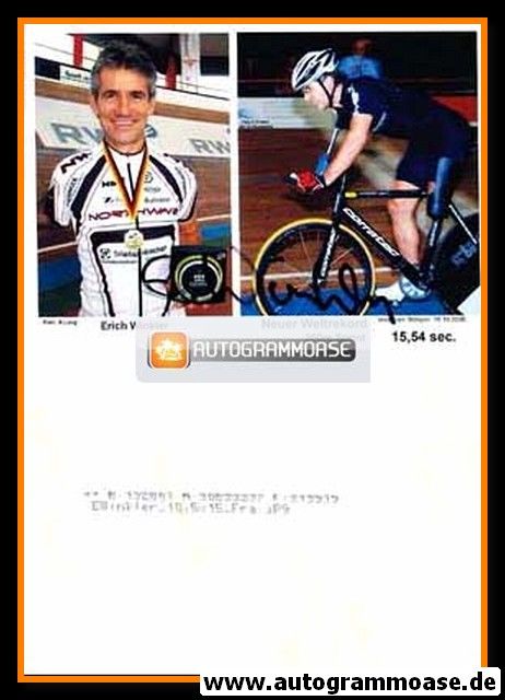 Autogramm Paralympics | Radsport | Erich WINKLER | 2009 Foto (Weltrekord)