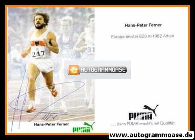 Autogramm Mittelstrecke | Hans-Peter FERNER | 1980er (Puma)
