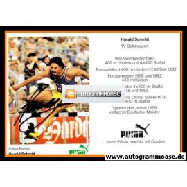 Autogramm Sprint | Harald SCHMID | 1980er (Rennszene Puma) OS-Bronze