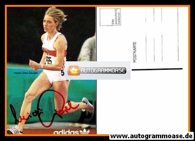 Autogramm Sprint | Heidi-Elke GAUGEL | 1980er (Adidas)