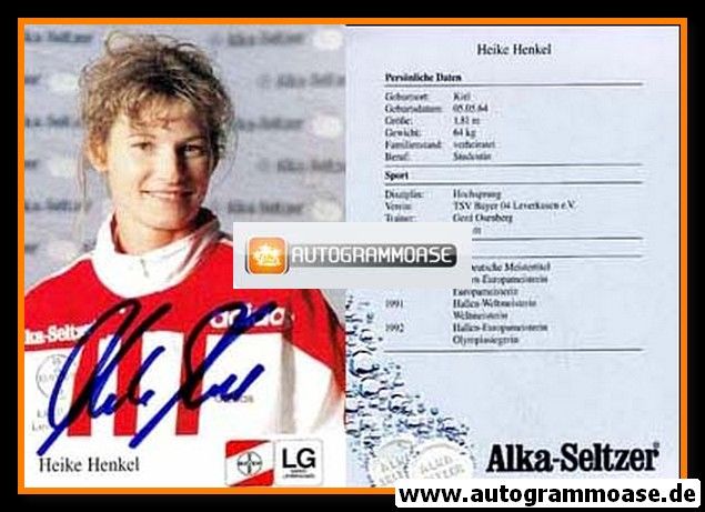 Autogramm Hochsprung | Heike HENKEL | 1992 (Bayer Leverkusen)