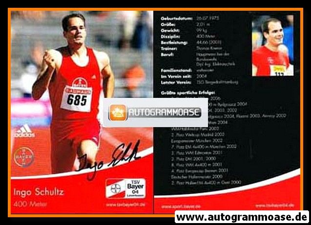 Autogramm Sprint | Ingo SCHULTZ | 2006 (Bayer Leverkusen)