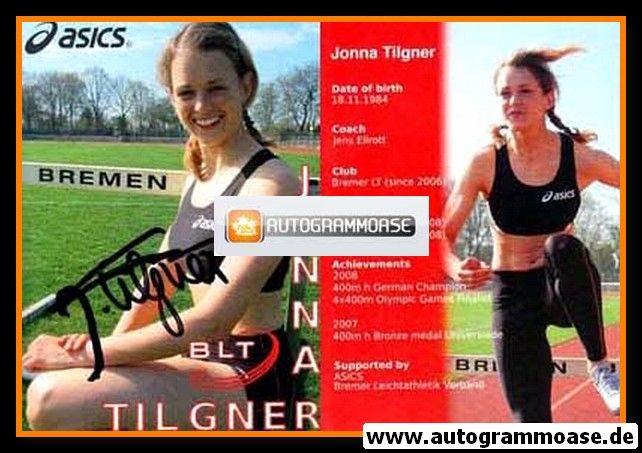 Autogramm Sprint | Jonna TILGNER | 2008 (Asics)