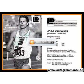 Autogramm Sprint | Jörg VAIHINGER | 1980er (LID)