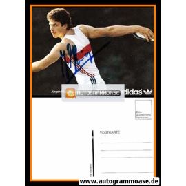 Autogramm Zehnkampf | Jürgen HINGSEN | 1980er (Diskuswurf Adidas) OS-Silber