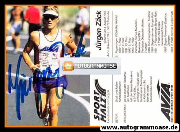 Autogramm Triathlon | Jürgen ZÄCK | 1993 (Portrait Color)