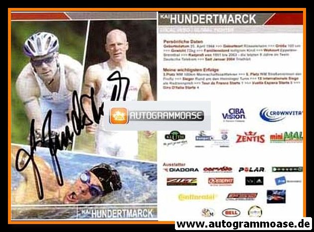 Autogramm Triathlon | Kai HUNDERTMARCK | 2000er (Collage Color)