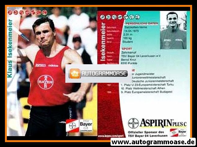 AK Speerwurf | Klaus ISEKENMEIER | 1998 (Bayer Leverkusen)