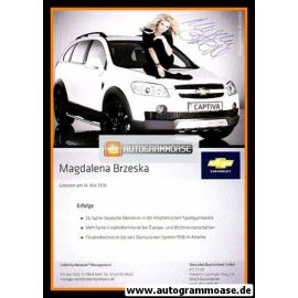 Autogramm Turnen | Magdalena BRZESKA | 2000er (Portrait Color) Chevrolet
