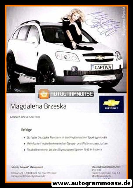 Autogramm Turnen | Magdalena BRZESKA | 2000er (Portrait Color) Chevrolet
