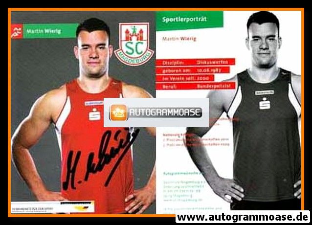 Autogramm Diskuswurf | Martin WIERIG | 2010 (Portrait Color) SC Magdeburg