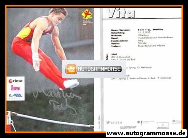 Autogramm Turnen | Matthias FAHRIG | 2004 (DTB)