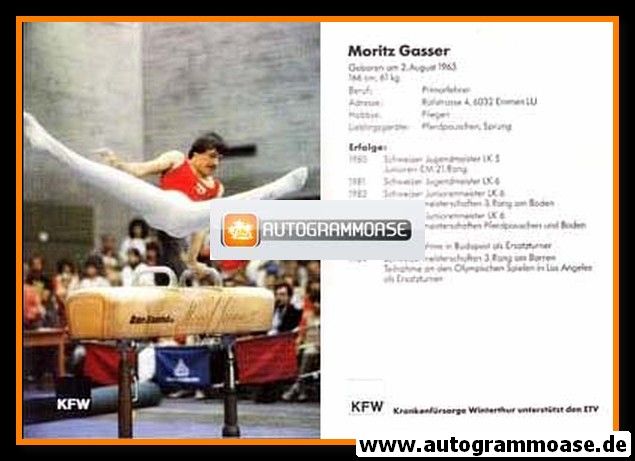 Autogramm Turnen | Moritz GASSER | 1984 (KFW)