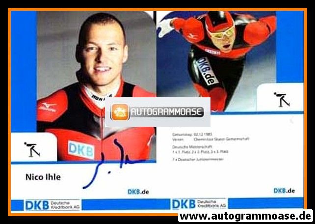 Autogramm Eisschnelllauf | Nico IHLE | 2010er (DKB)