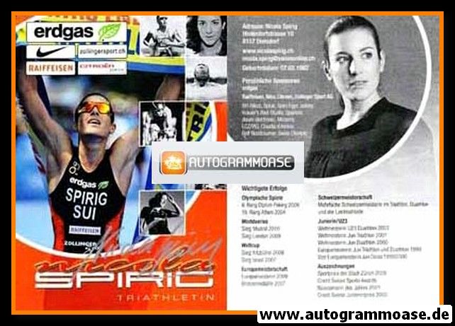 Autogramm Triathlon | Nicola SPIRIG | 2009 (Collage)