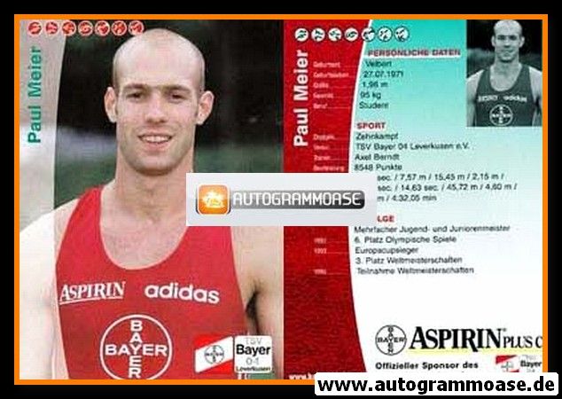 AK Zehnkampf | Paul MEIER | 1995 AK (Bayer Leverkusen)
