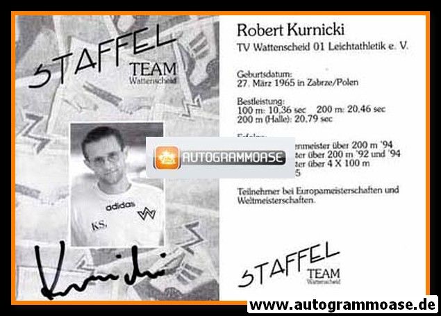 Autogramm Sprint | Robert KURNICKI | 1995 (Staffel Team)