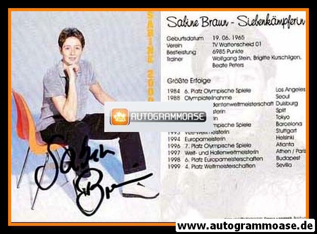 Autogramm Siebenkampf | Sabine BRAUN | 2000 (Portrait Color) OS-Bronze
