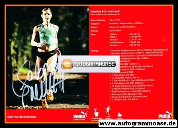 Autogramm Langstrecke | Sabrina MOCKENHAUPT | 2010 (Portrait Color Puma)