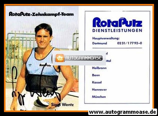 Autogramm Zehnkampf | Siggi WENTZ | 1980er (RotaPutz)