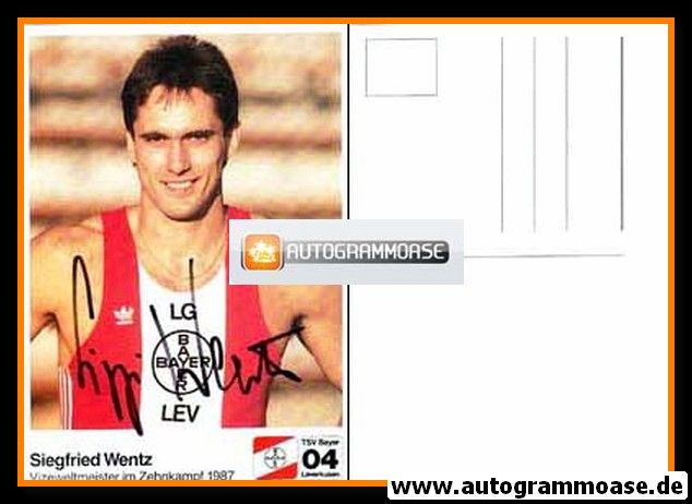 Autogramm Zehnkampf | Siggi WENTZ | 1980er (Bayer Leverkusen)