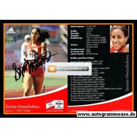 Autogramm Sprint | Sorina NWACHUKWU | 2008 (Bayer Leverkusen)