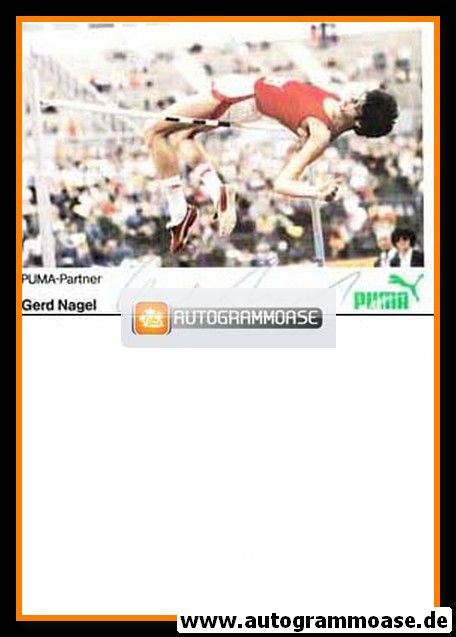 Autogramm Hochsprung | Gerd NAGEL | 1980er (Puma)